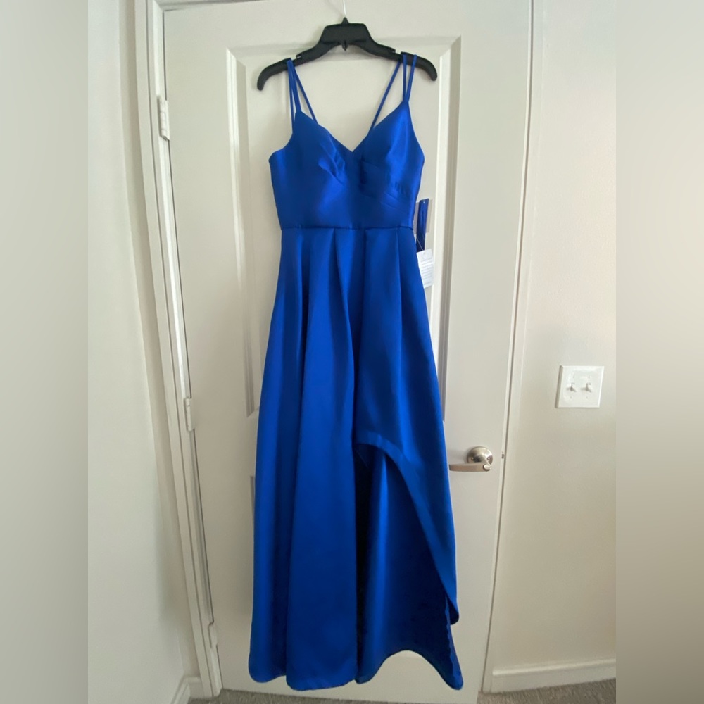 NWT Nordstrom Formal Royal Blue Floor Length Gown w/zipper & pockets